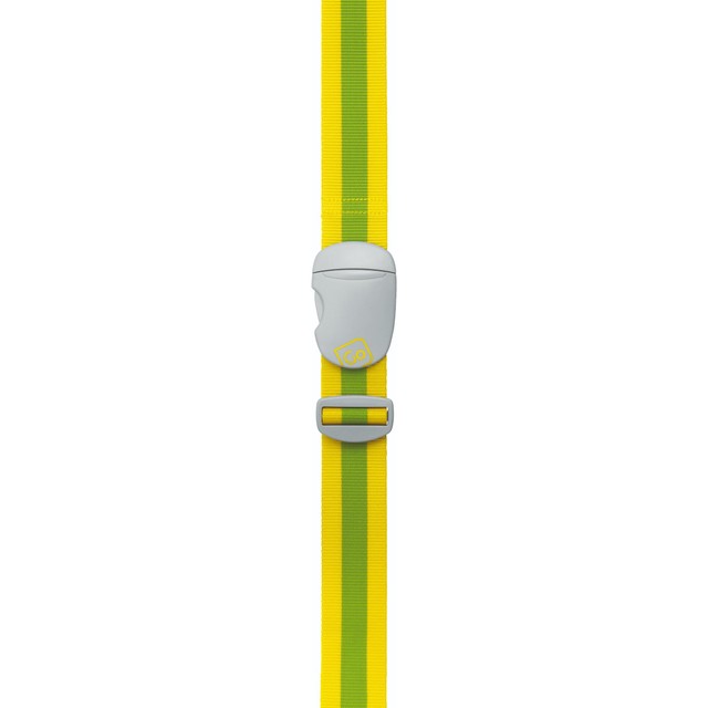Go Travel yellow and green luggage strap, UK version