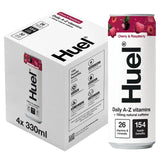 M&S Huel Daily A-Z Cherry & Raspberry Sparkling Multivitamin Energy Drink 4 x 330ml- Buy online at McGrocer