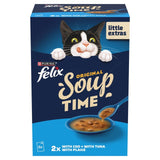 M&S Felix Soup Fish Selection Plaice, Tuna & Cod Wet Cat Food 6 x 48g- Buy online at McGrocer