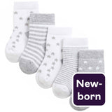 M&S M&S Terry Stars Socks Newborn Grey Baby Socks- Buy online at McGrocer
