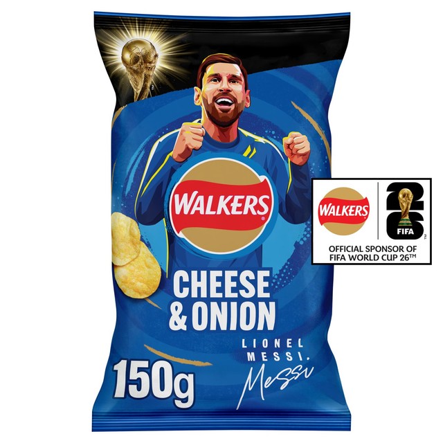Walkers Cheese & Onion crisps 150g (British brand)