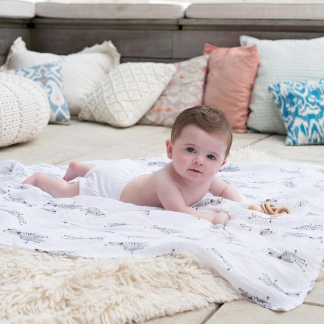 Aden + Anais Safari Babes muslin swaddle blanket 112x112cm - British product