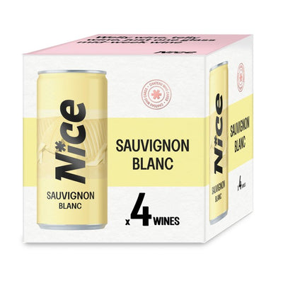 M&S NICE Sauvignon Blanc Cans Multipack White Wine 4 x 187ml- Buy online at McGrocer