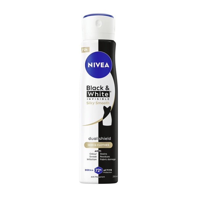 Nivea Black and White anti-perspirant spray 250ml, imported from the UK