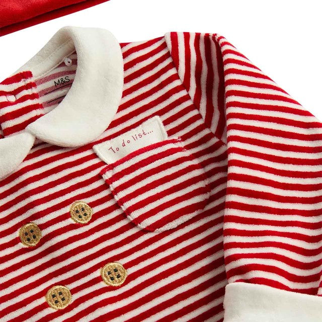 M&S baby Christmas elf outfit with hat green 18-24 months, imported from the UK