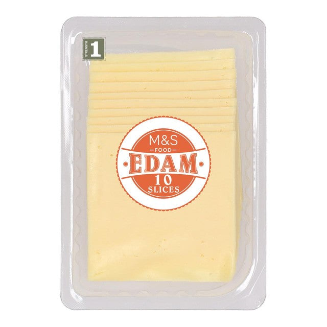 M&S Edam cheese slices 250g, imported from the UK