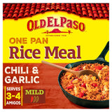 Old El Paso Chili Garlic Rice Kit 355g, imported from the UK