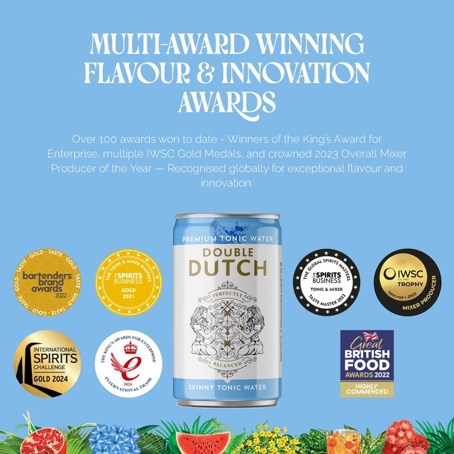 Double Dutch Skinny Tonic Water 6 x 150ml - British product