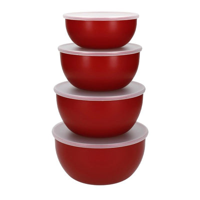 KitchenAid Universal Prep Bowl Set Red 4 Piece Mixing Bowls