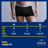 TENA Men Washable Incontinence Boxer Black Size Large (British brand)
