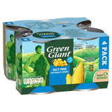 Green Giant Salt Free Sweetcorn canned vegetable - British product