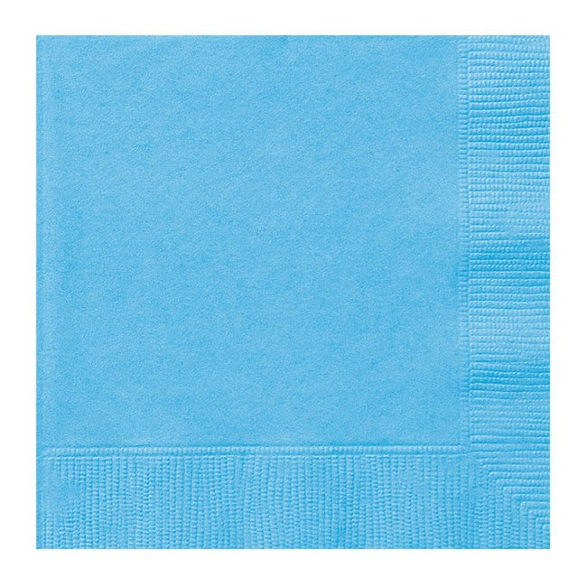Unique Party Baby Blue paper napkins 20 pack - British product