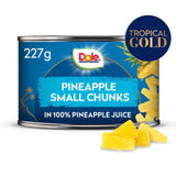 M&S Dole Pineapple Small Chunks in Juice Canned Fruit 227g- Buy online at McGrocer