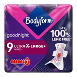 Bodyform Ultra Night Extra Sanitary Towels 9 per pack - British product