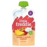 M&S Little Freddie Organic Mango & Peach Yoghurt Baby Food Pouch 6+ Months 100g- Buy online at McGrocer