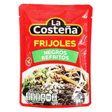 La Costena black refried beans pouch 220g, UK version