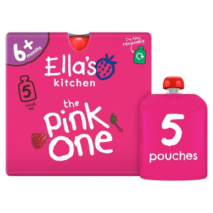 Ella's Kitchen The Pink One Smoothie Baby Food Pouch 6+ Months 5 x 90g