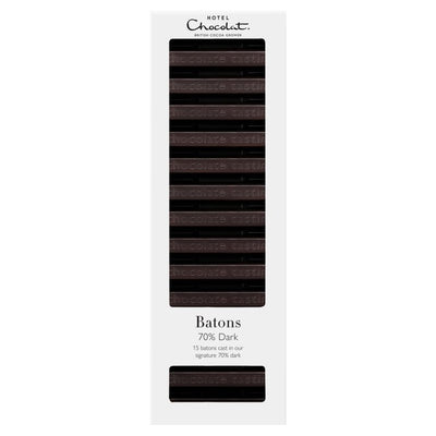 M&S Hotel Chocolat 70% Dark Chocolate Batons Vegan Dark Chocolate 120g- Buy online at McGrocer