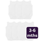 M&S M&S Baby Cotton Sleeveless Bodysuits, White, 3-6 Months- Buy online at McGrocer