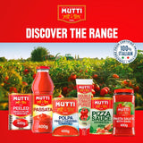 Mutti basil and oregano pizza sauce can, UK version