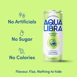 Aqua Libra cucumber mint lime sparkling water 4x330ml cans - British product