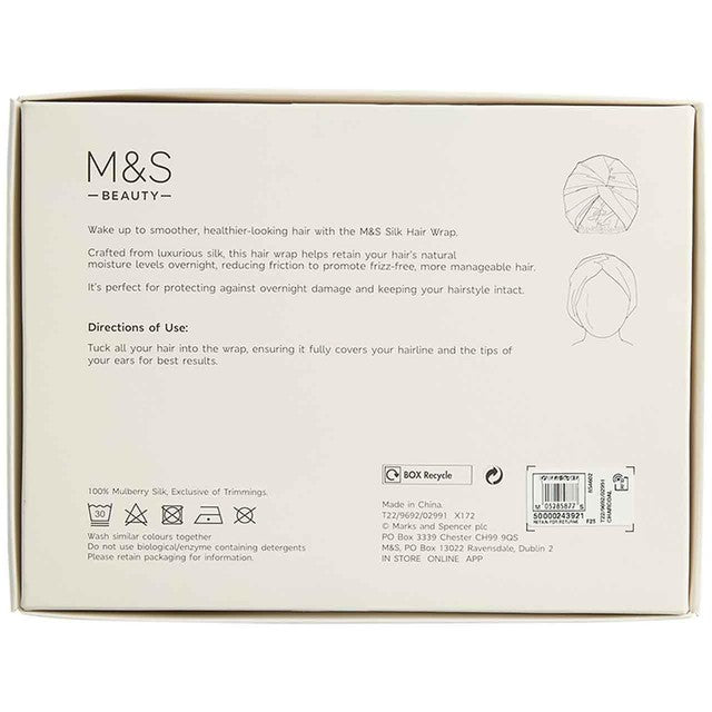M&S pure mulberry silk hair wrap pink - British product