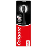 Colgate Charcoal Soft toothbrush heads pack of 4 - British product