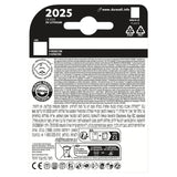 Duracell 2025 Lithium Coin Battery 4 pack - British product