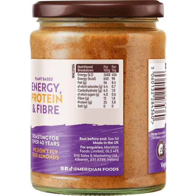 Meridian smooth almond butter 470g, imported from the UK