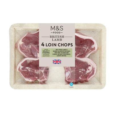 M&S Select Farms 4 British Fresh Lamb Loin Chops 360g