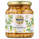 Biona Organic Chick Peas 350g jar - British product