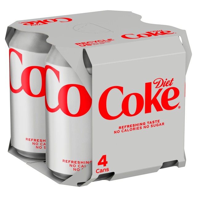 Coca-Cola Diet Coke 4 x 330ml - British product