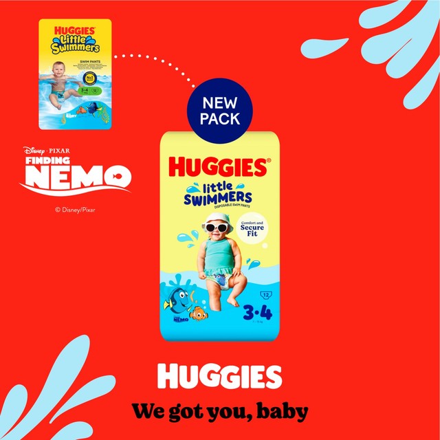 Huggies Little Swimmers Swim Nappies, Size 3-4 (7-15kg)