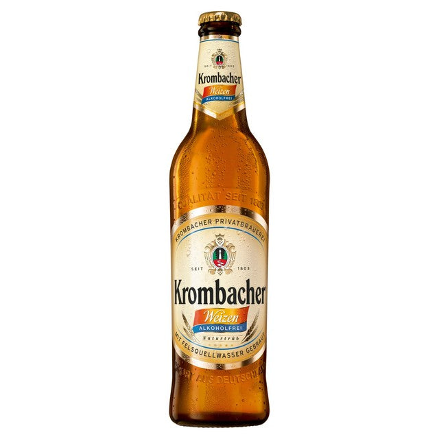 Krombacher Weizen alcohol-free wheat beer 500ml, UK version