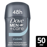 M&S Dove Men+Care Clean Comfort Anti-Perspirant Stick 50ml- Buy online at McGrocer