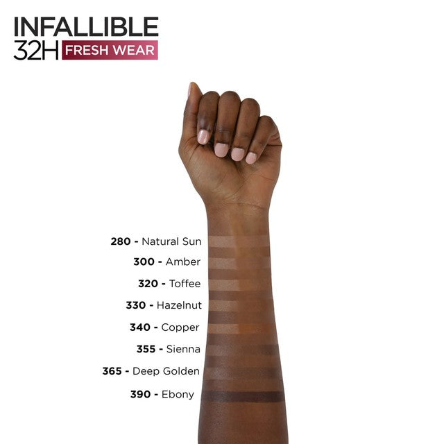 L'Oréal Paris liquid foundation 365 Deep Golden 30ml, UK version