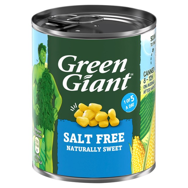 Green Giant Salt Free Sweetcorn 198g, UK version