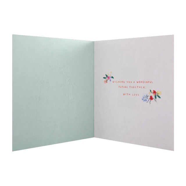 M&S embossed wedding congratulations card - UK version