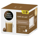 Dolce Gusto Café Au Lait coffee capsules 30 pack, imported from the UK