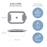 Kilner rectangle glass storage container 0.63 litre, UK version
