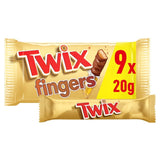 Twix Caramel & Milk Chocolate Fingers Biscuit Bars Multipack 9 x 20g
