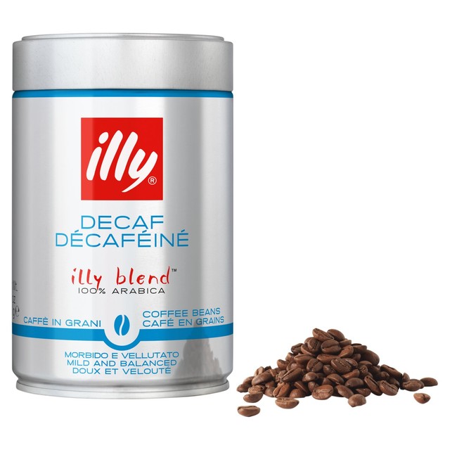 Illy decaf coffee beans 250g, UK version