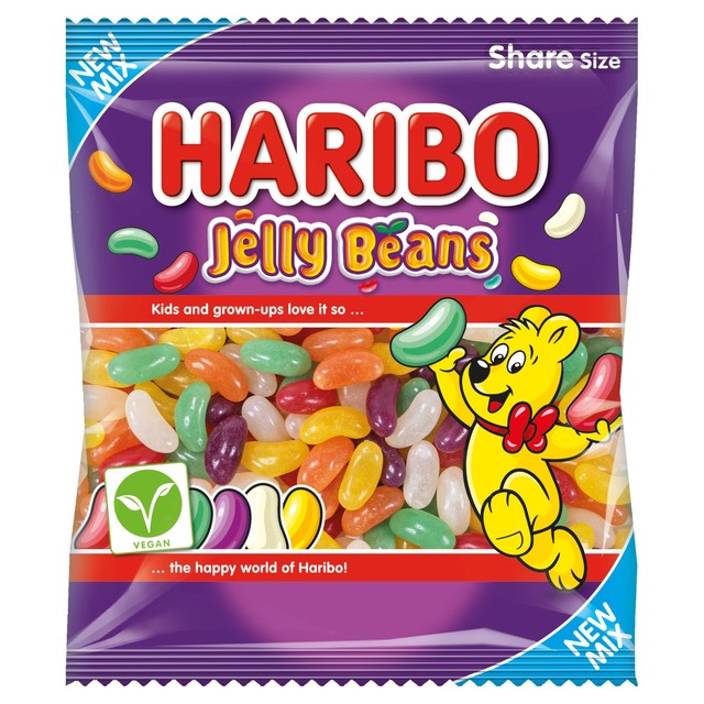 Haribo vegan jelly beans 140g, UK version