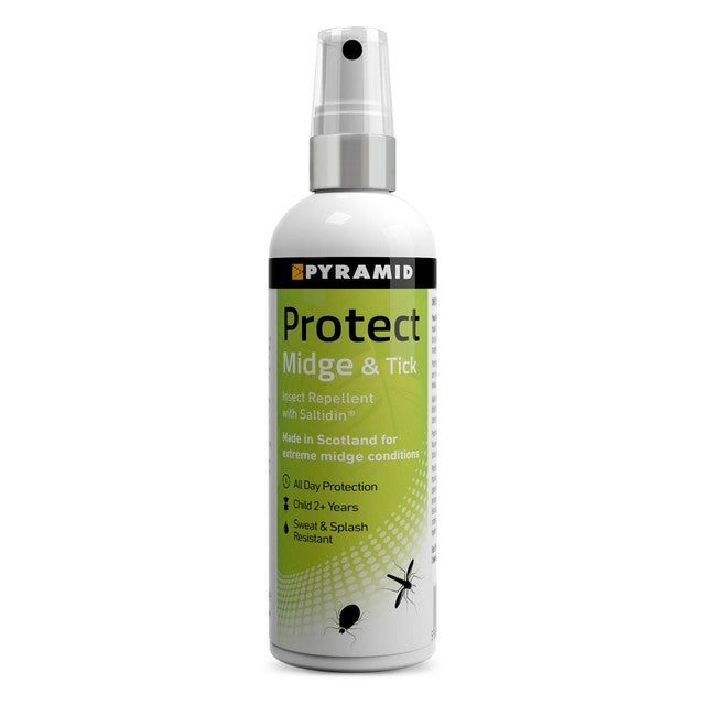 Pyramid Protect Midge & Tick insect repellent spray 100ml, imported from the UK