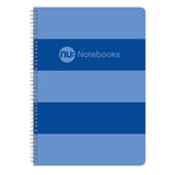 Nuco A4 notebook with blue stripe design, 160 pages, imported from the UK