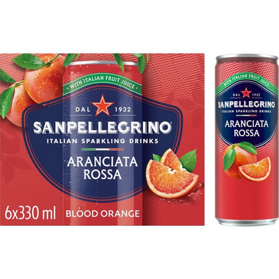 San Pellegrino Blutorangen-Sprudelgetränk 6 x 330 ml Dosen