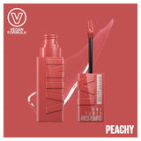 Maybelline Vinyl Ink Long Lasting Liquid Lipstick Shine Finish 15 Peachy, imported from the UK