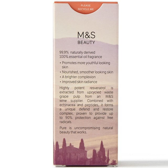 M&S Pure Natural Radiance Rich Face Oil 30ml, imported from the UK