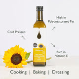 Clearspring organic cold pressed sunflower oil 500ml - British product