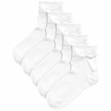 M&S M&S Girls Cotton Rich Ankle Bow Socks White Size 6-8 Small- Buy online at McGrocer